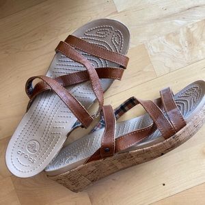 Brown Croc wedges (size 11)